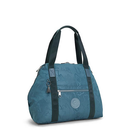 Bolso Tote Kipling Art Medium Iconic Azul Marino Grises | MX 1448YX